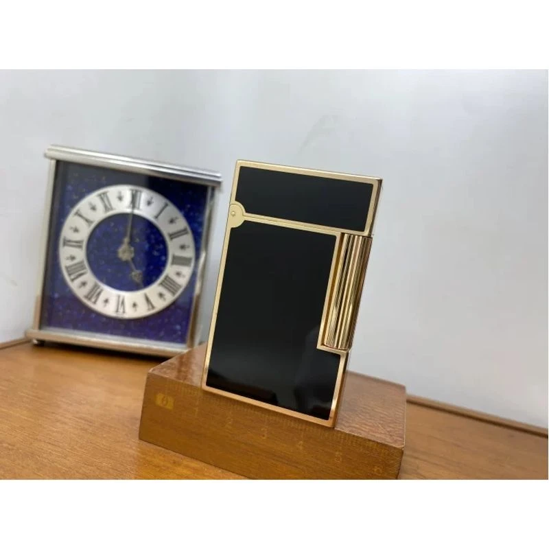 原装正品 S.T.Dupont都彭L2系列 玫瑰金黑漆大号款打火机Ax