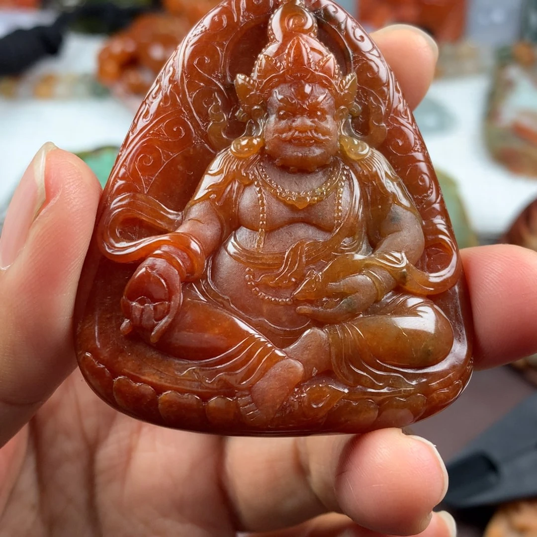 仲***意翡翠未镶嵌颈饰挂件