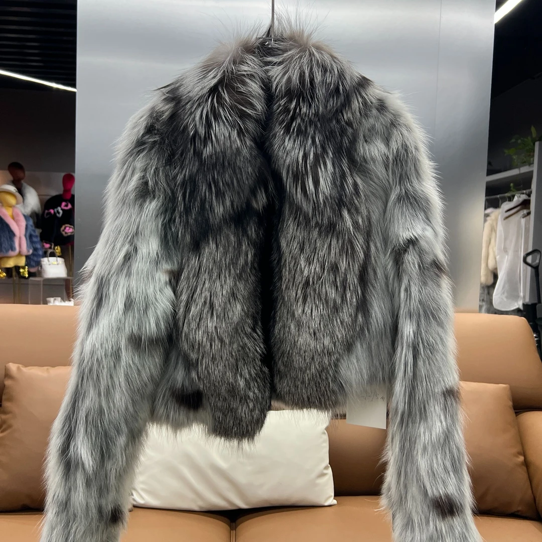 薇薇安原创皮草狐狸毛女士外套冬装时尚大衣 v22927sm YY