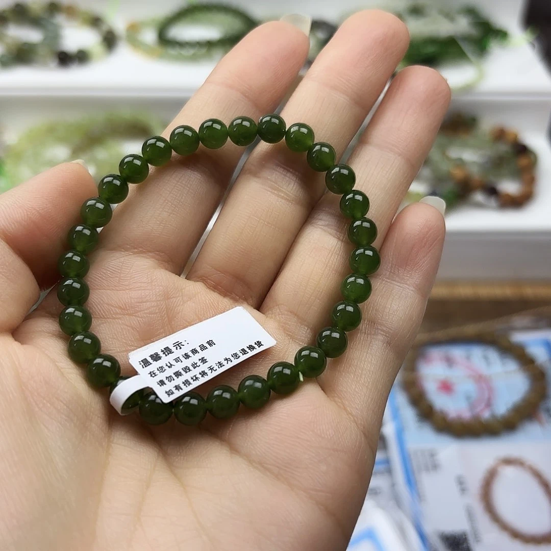 和田玉颈饰未镶嵌卡6碧玉单圈