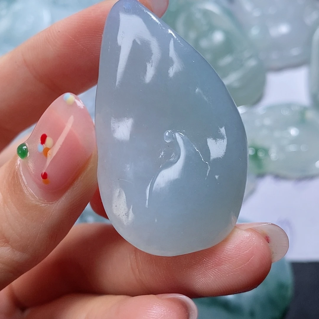 定制翡翠未镶嵌毛货付款后联系客服确认抛光
