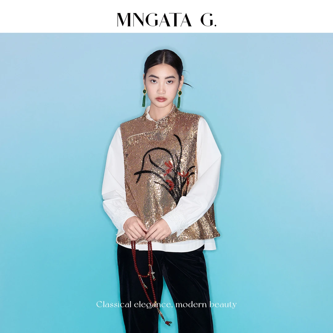 MNGATA G.宫小妍【空谷佳人】秋冬新中式中国风休闲百搭马甲5012550