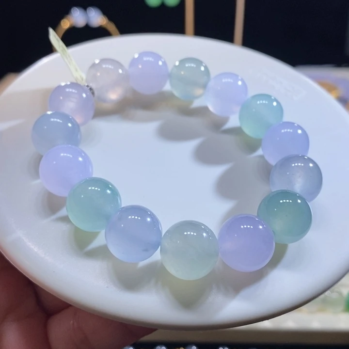翡翠未镶嵌颈饰翡翠马卡龙手串