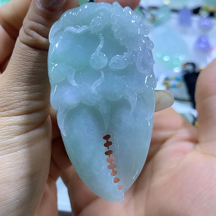 翡翠颈饰未镶嵌天然翡翠A货吊坠