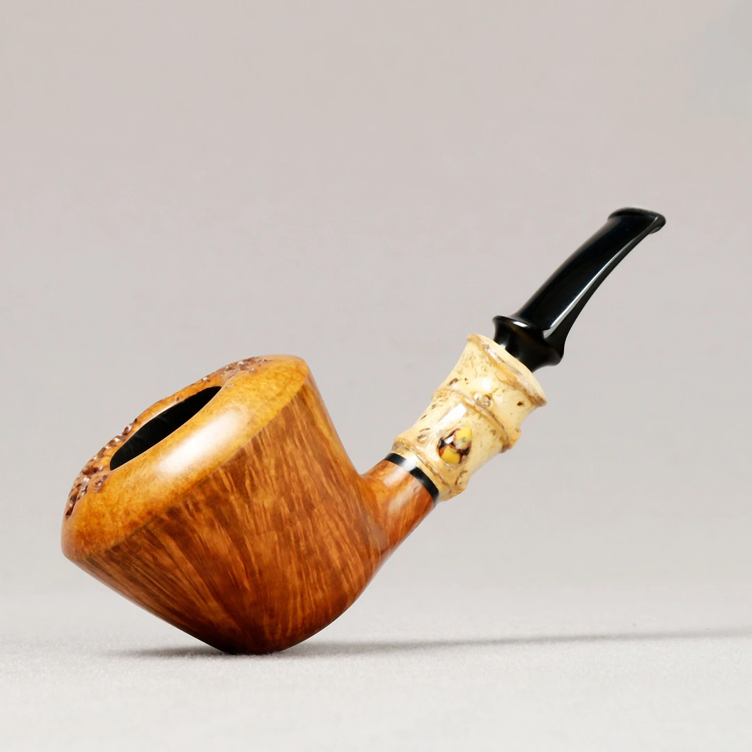 俄罗斯医生Doctor's  双闪电 都柏林瘤皮竹节 手工石楠木烟斗