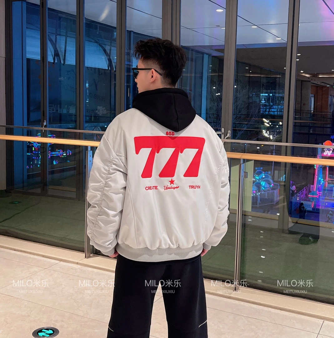 ML 【国标白鸭绒】 潮牌羽绒 连帽可拆棒球外套 轻奢高级感男女外套