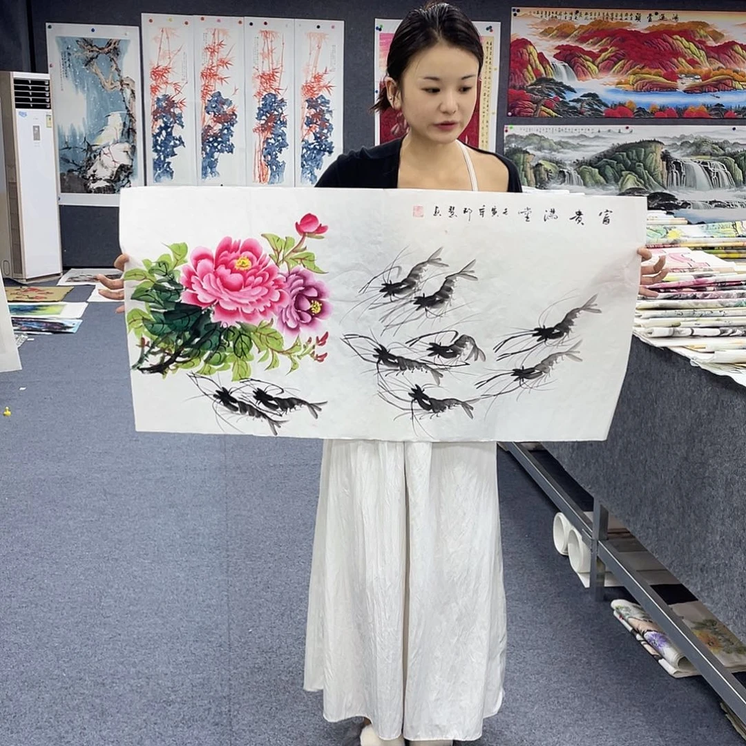 国画作品小姐姐放漏…