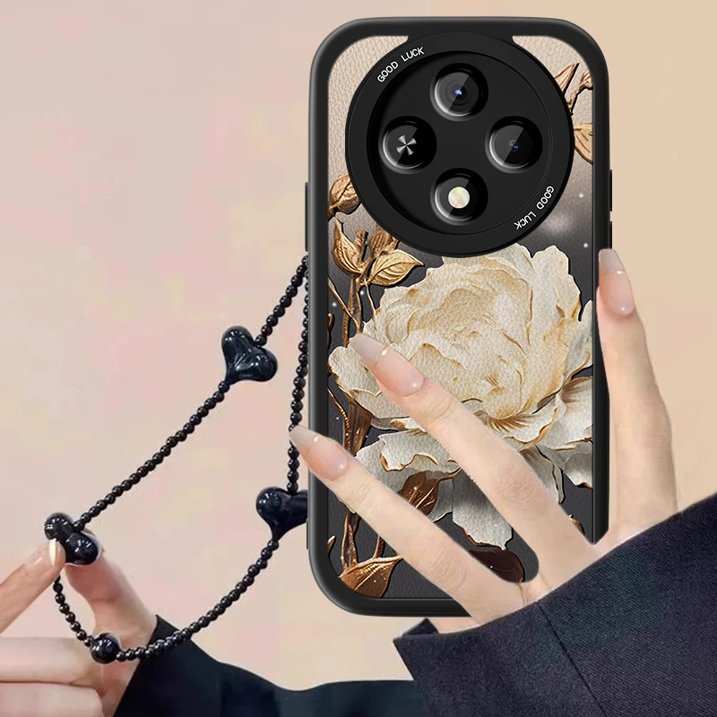 适用vivoY500手机壳y500中国风轻奢小羊皮高级感viv0外壳女手链vi