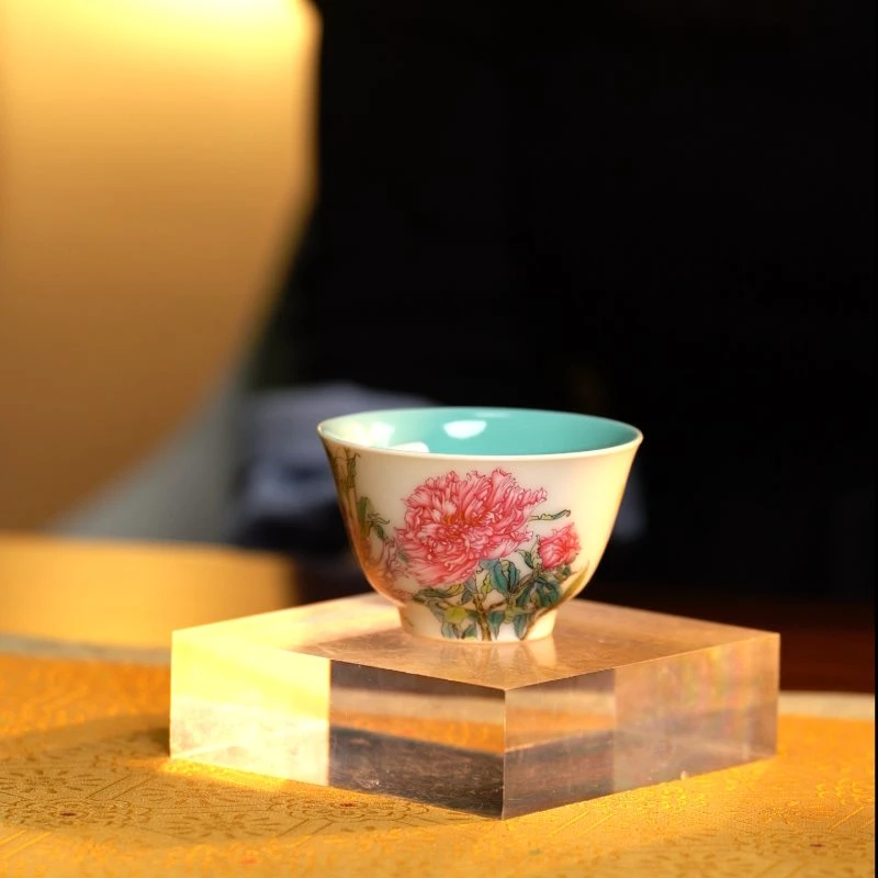 YZT溢珍堂芍药花撇口杯YZT-3831