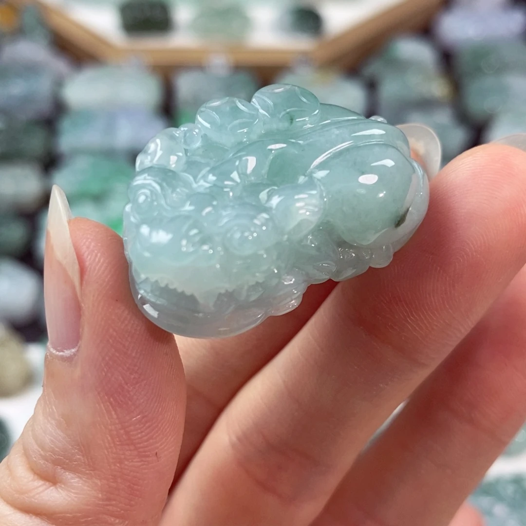 翡翠未镶嵌颈饰天然
