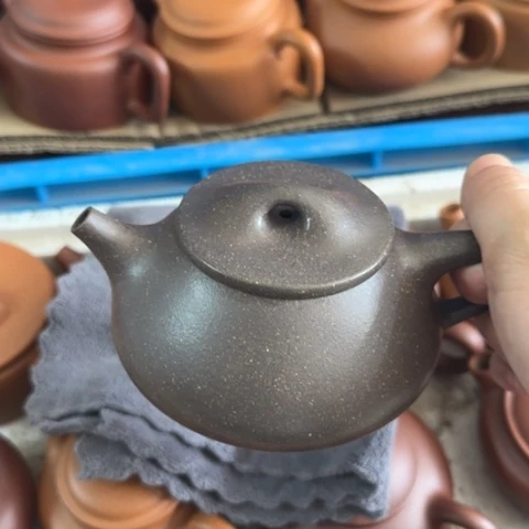 敬***业紫砂壶梨皮天青300cc