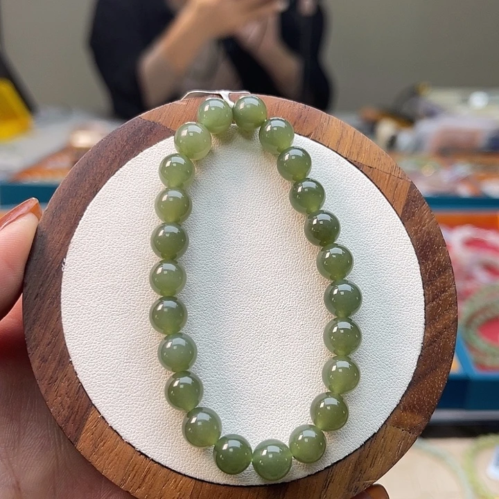 和田玉未镶嵌手串H5卡8