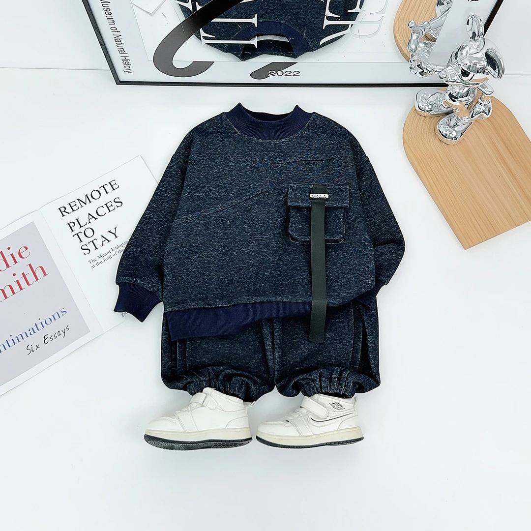 男童套装2025新款秋装儿童仿牛仔两件套 BQ251008N 悠悠童话童装