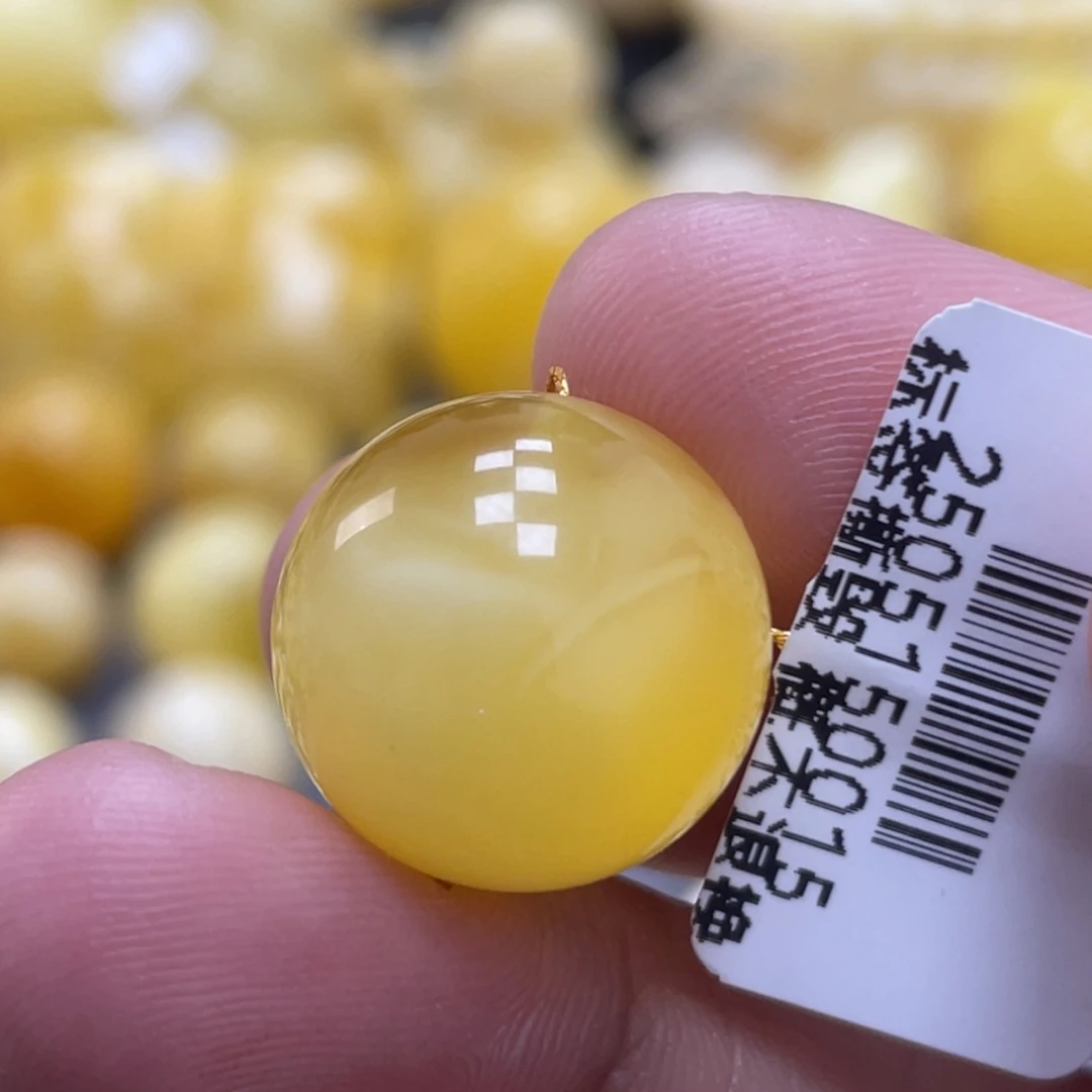 蜜蜡未镶嵌裸石16.3mm福利款