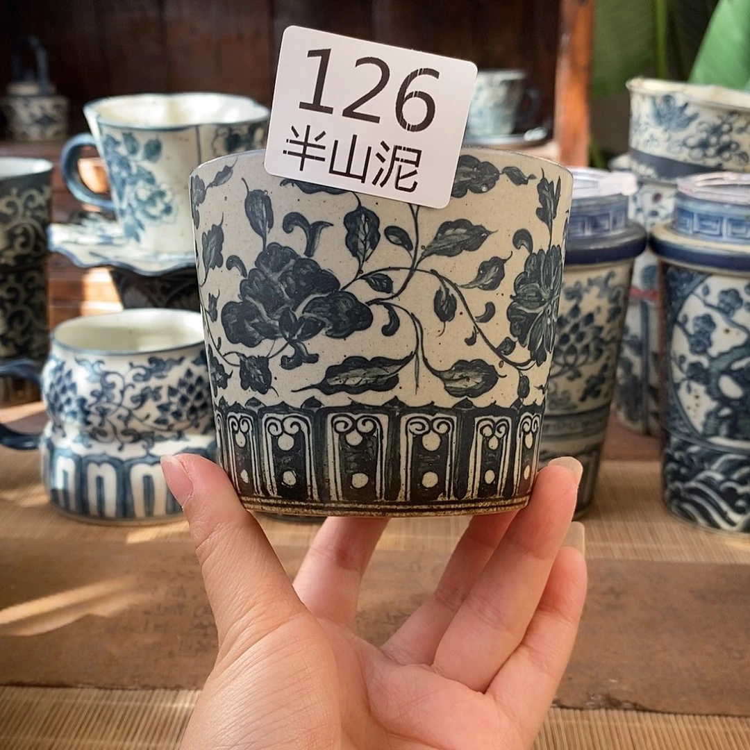 手工手绘青花高温陶瓷