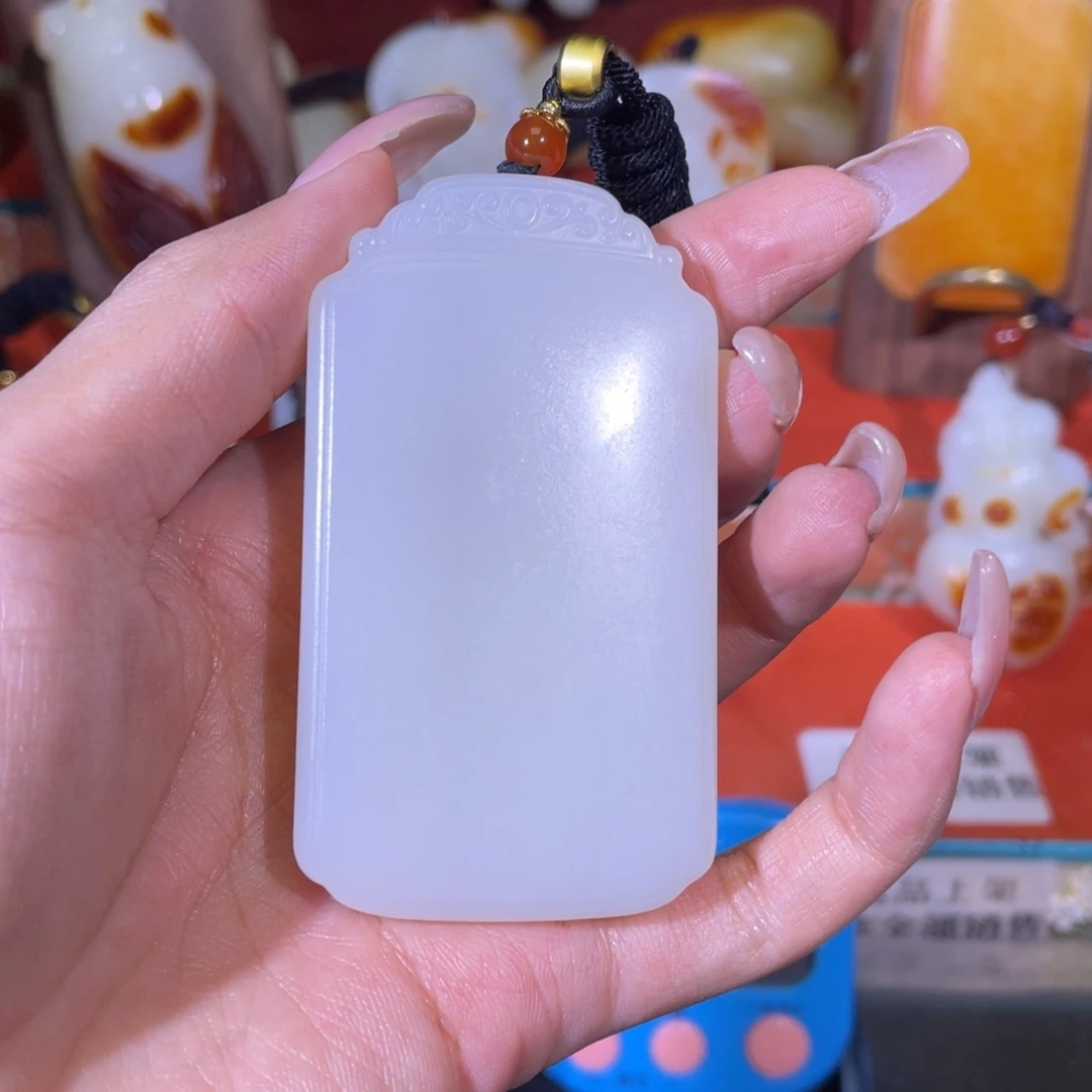 宸***和田玉未镶嵌挂件