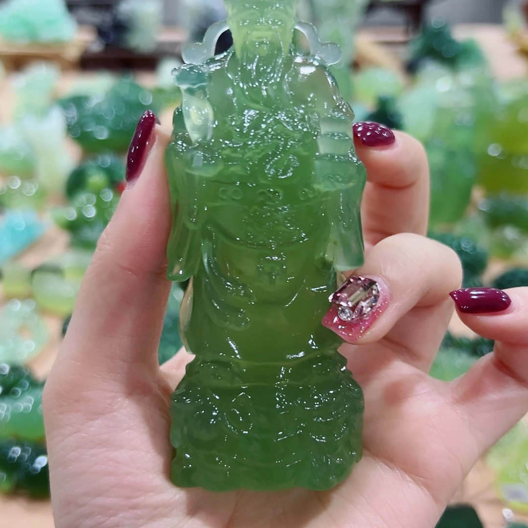 江***生蛇纹石玉未镶嵌手把