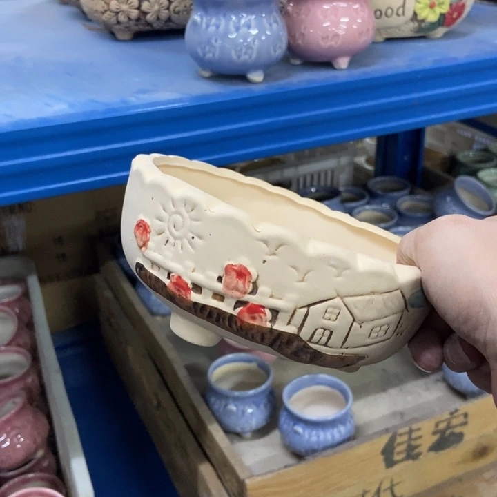 陶瓷花盆单场满9.9发15.5*6.5