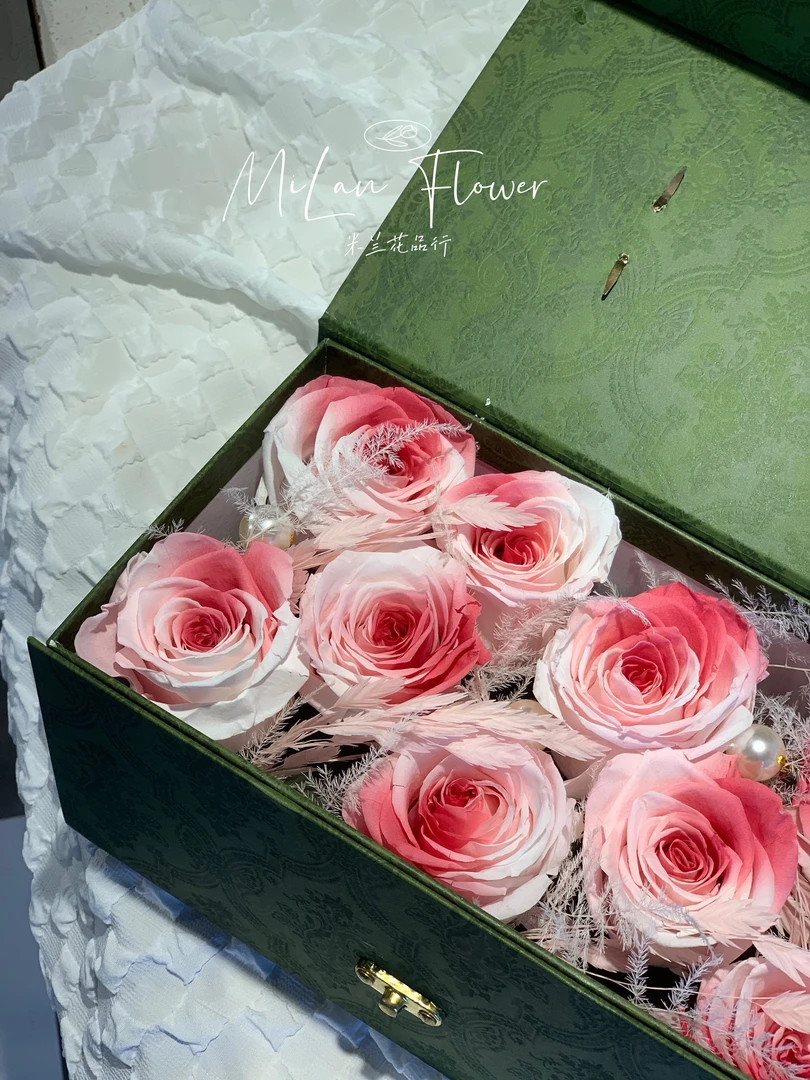 三八女神节限定版永生花礼盒系列甜桃