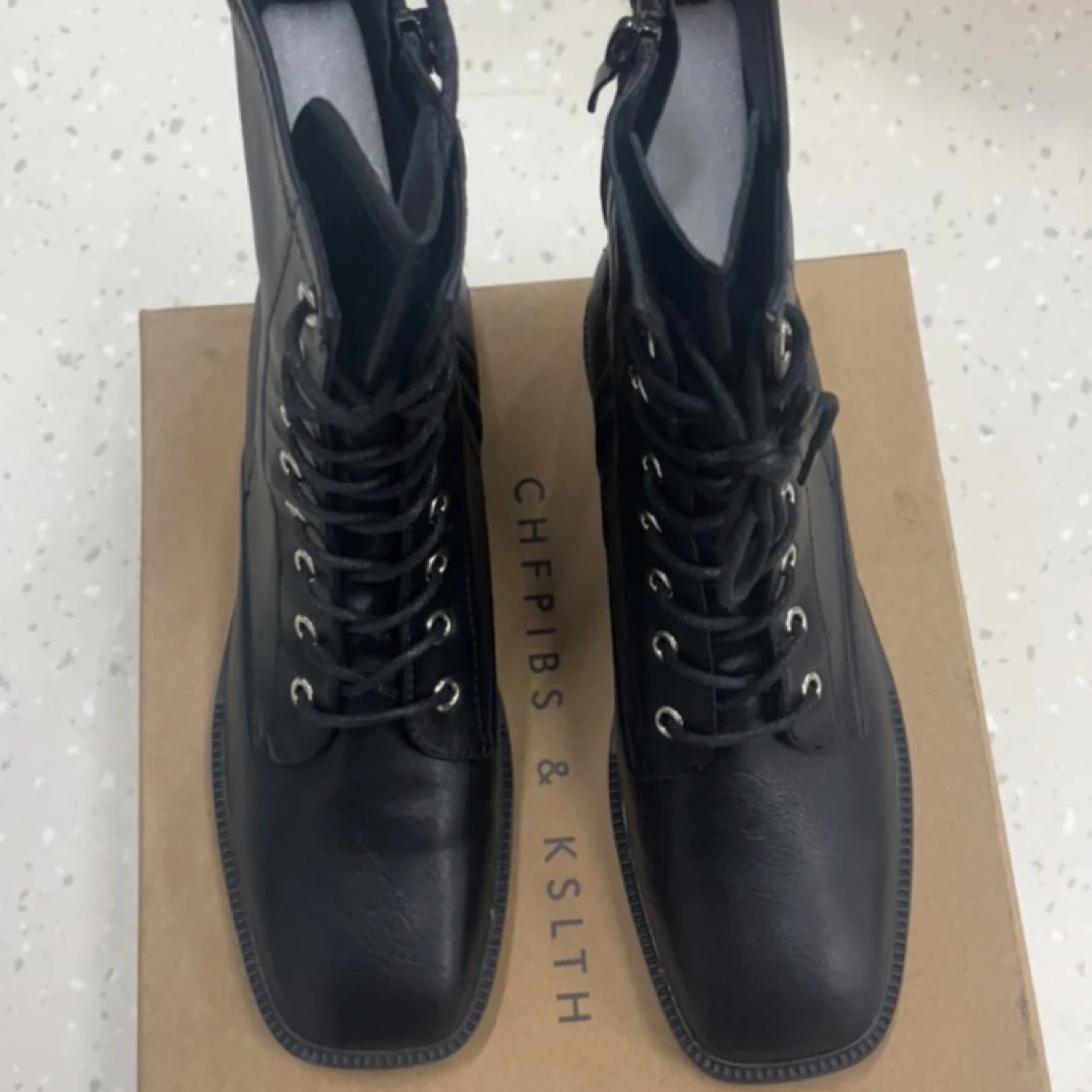 植物花卉休闲风英伦风胶粘马丁靴女士时尚女靴