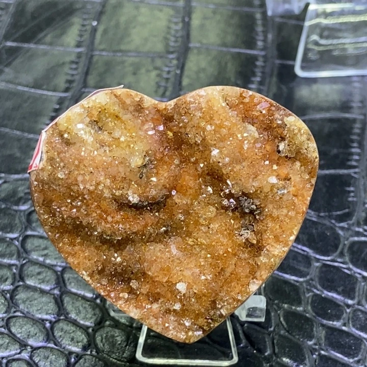 水晶珠宝半成品未镶嵌流沙爱心