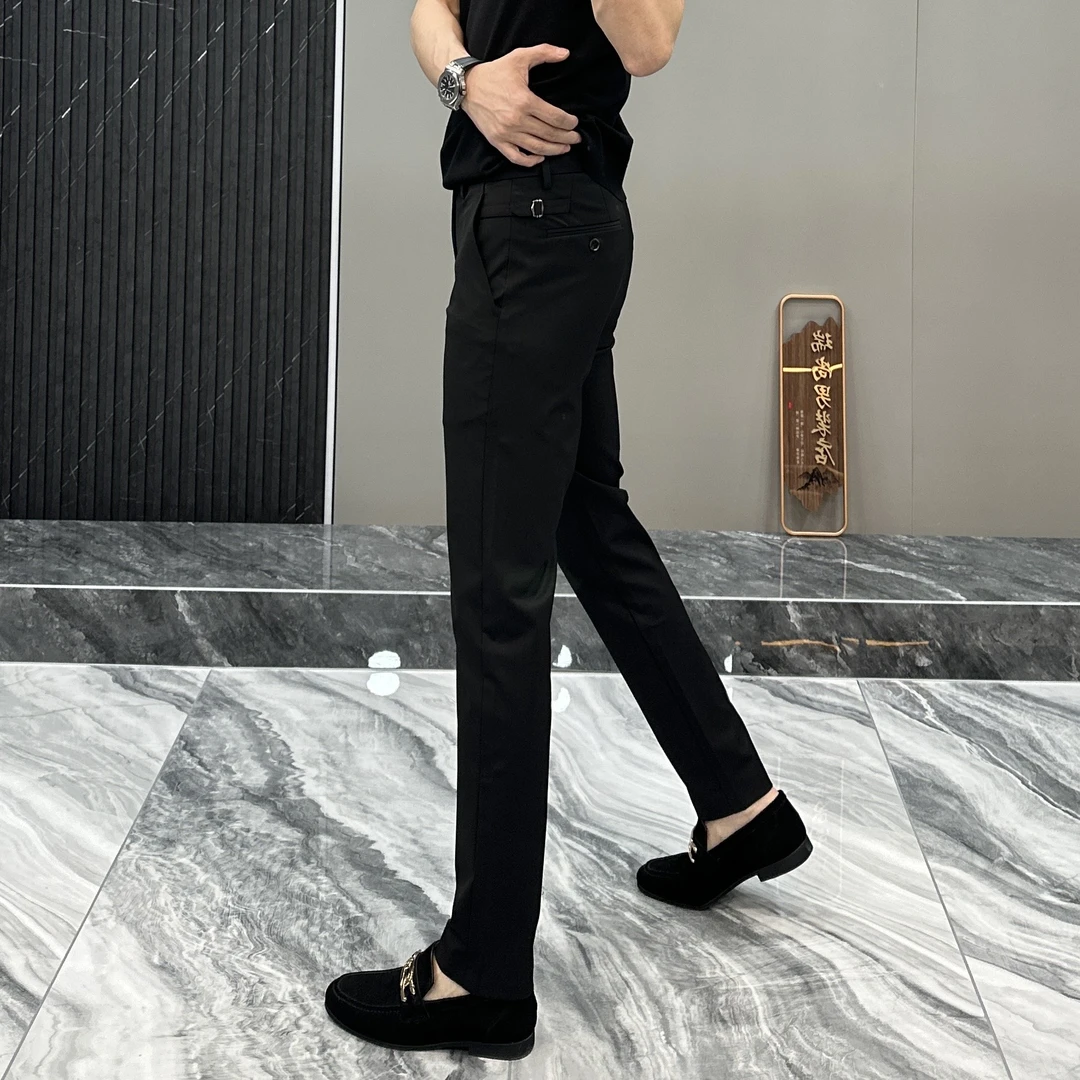 夏季新款男士轻弹薄款休闲裤耐洗不皱排汗不闷免烫弹力百搭商务男