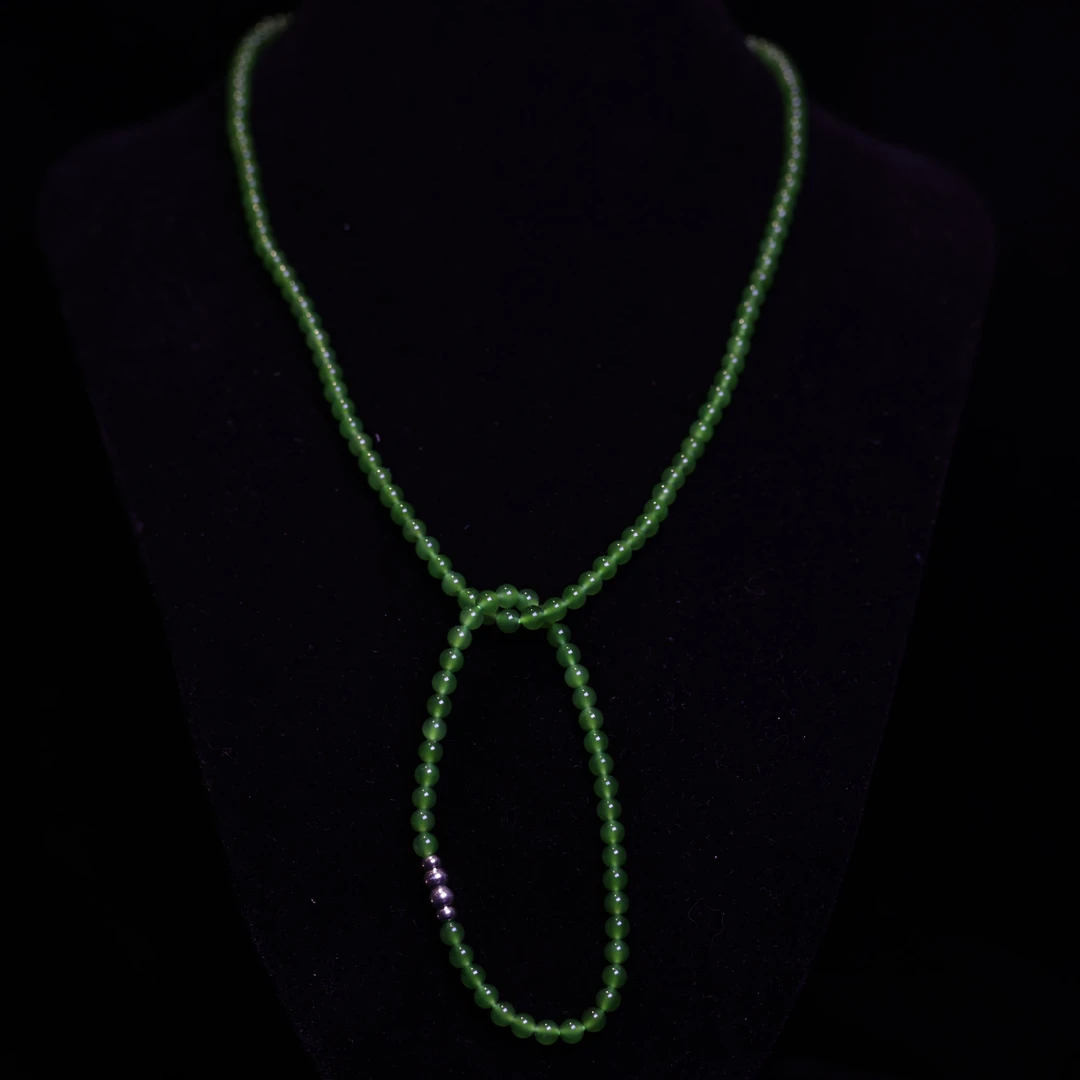 【新疆马爷珠宝】碧玉小m数项链➕手串 套装 卡4