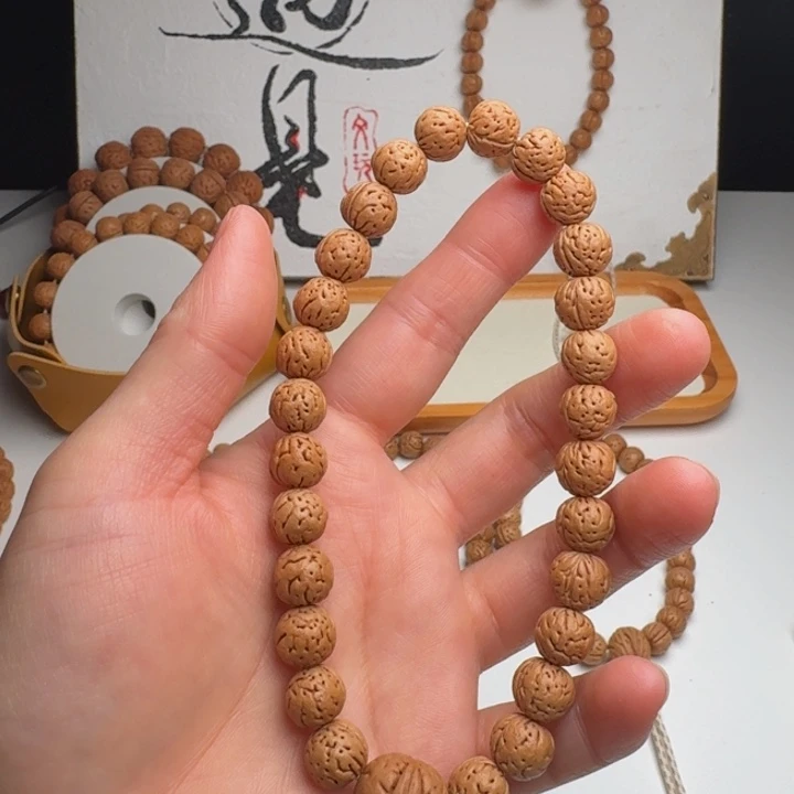 桃核手串10➕脐中脐手持