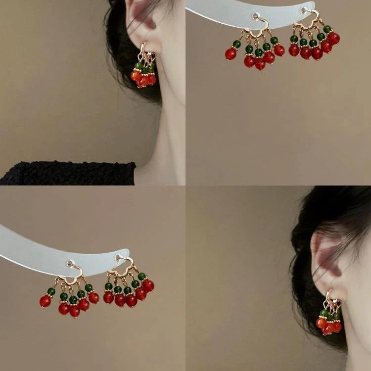 新中式民族风耳环2025新款爆款高级感耳坠气质百搭简约耳钉耳饰