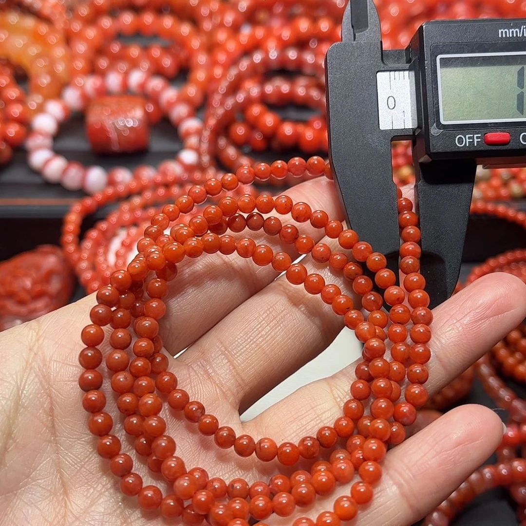 南红玛瑙手链未镶嵌