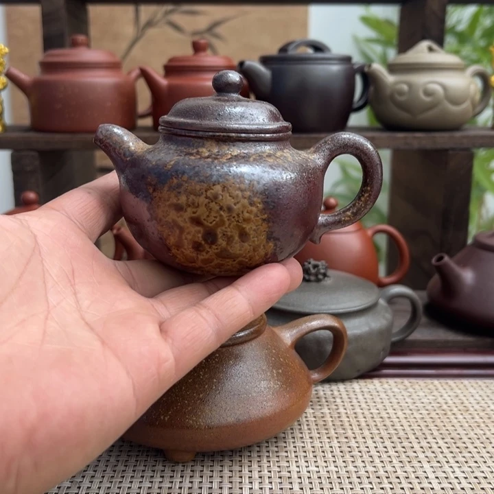 紫砂茶壶宜兴原矿紫砂容天150CC