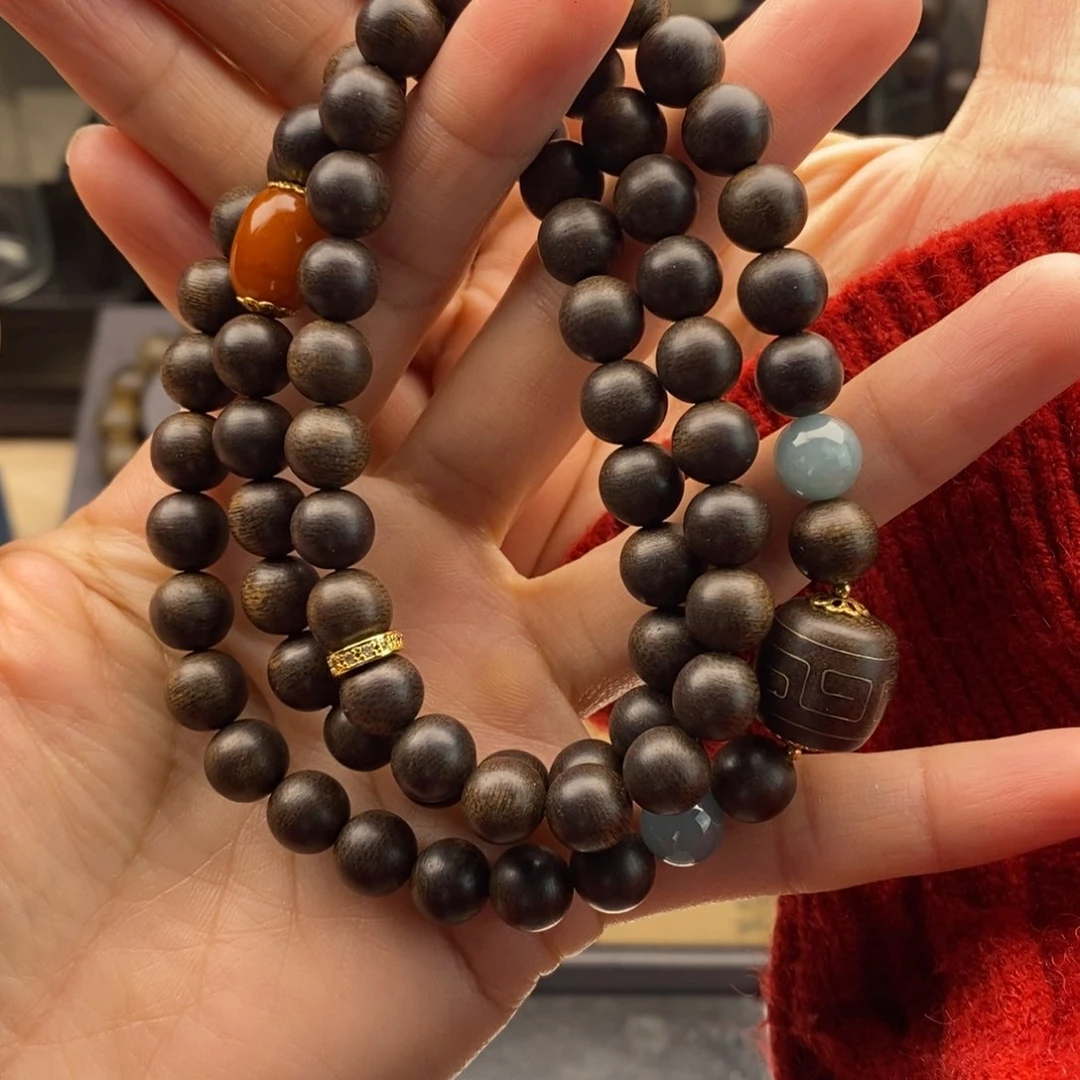 沉香手串陈*柯越南芽庄白棋