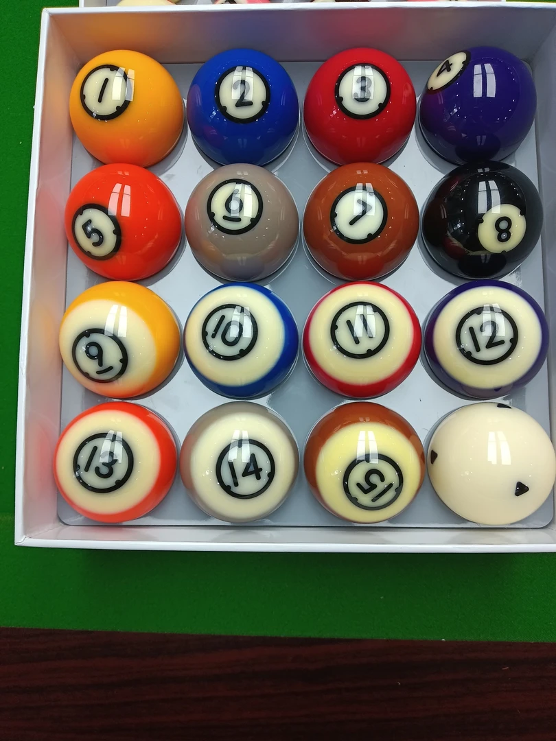 黛娜斯菲黄金款正品中式黑八16彩母球大号桌球台球球子树脂水晶球