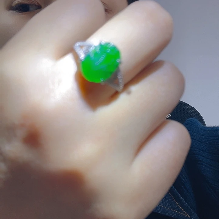 翡翠银S925镶嵌吊坠(不含链)