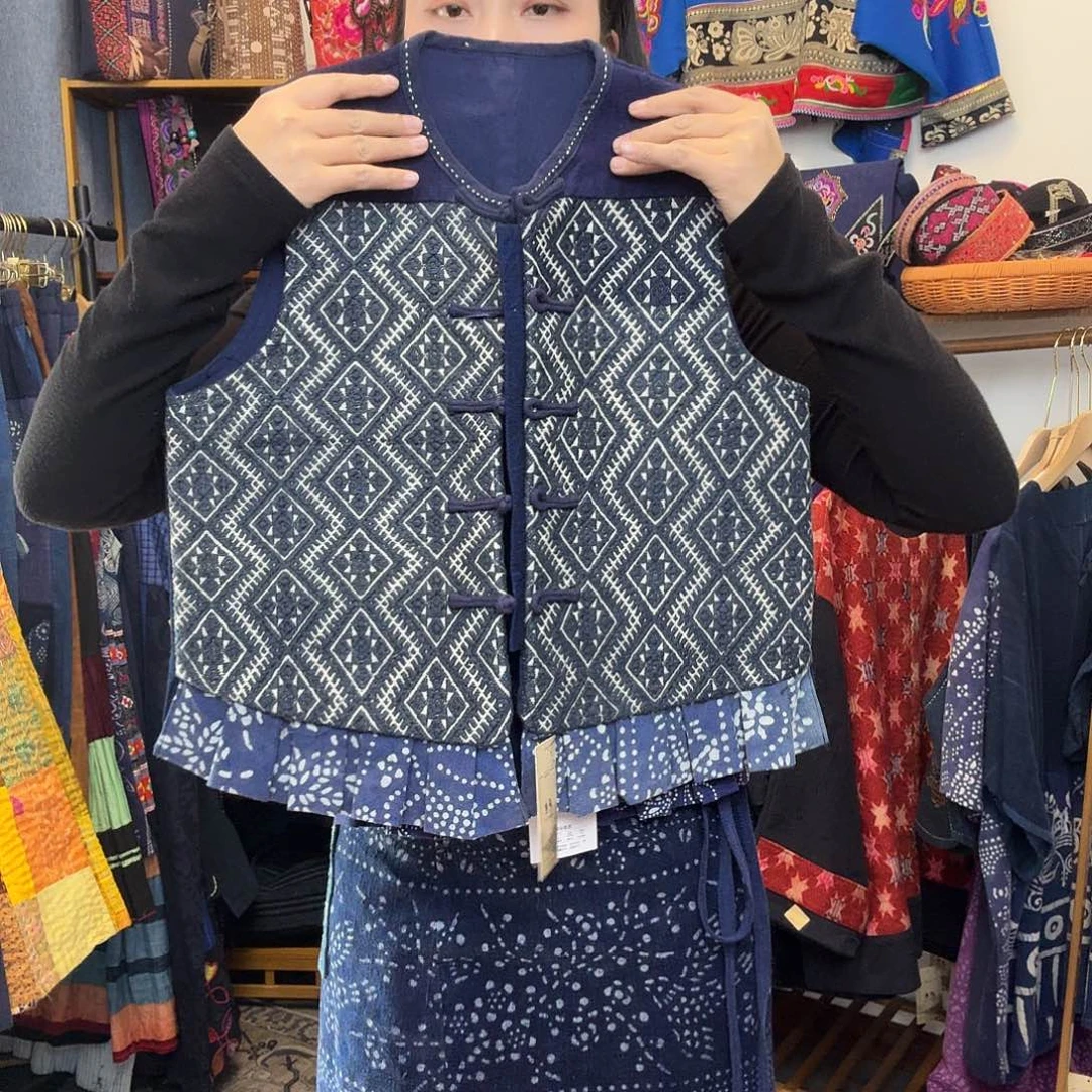 棉妤然服饰土布织锦马甲