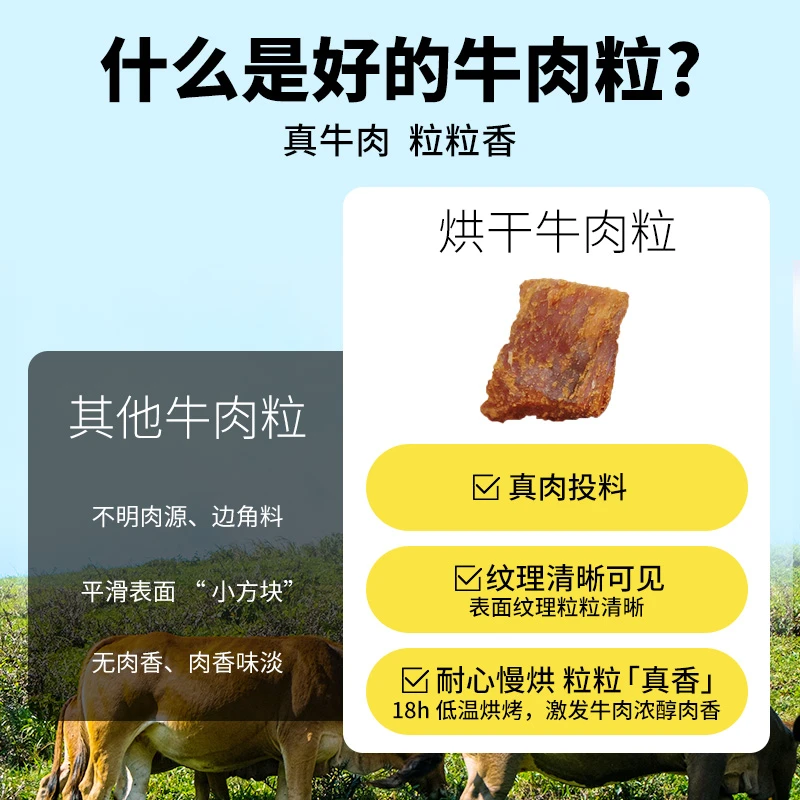 犬宠物狗狗零食牛肉粒200g 训练奖励磨棒幼犬牙泰迪金毛边牧齿
