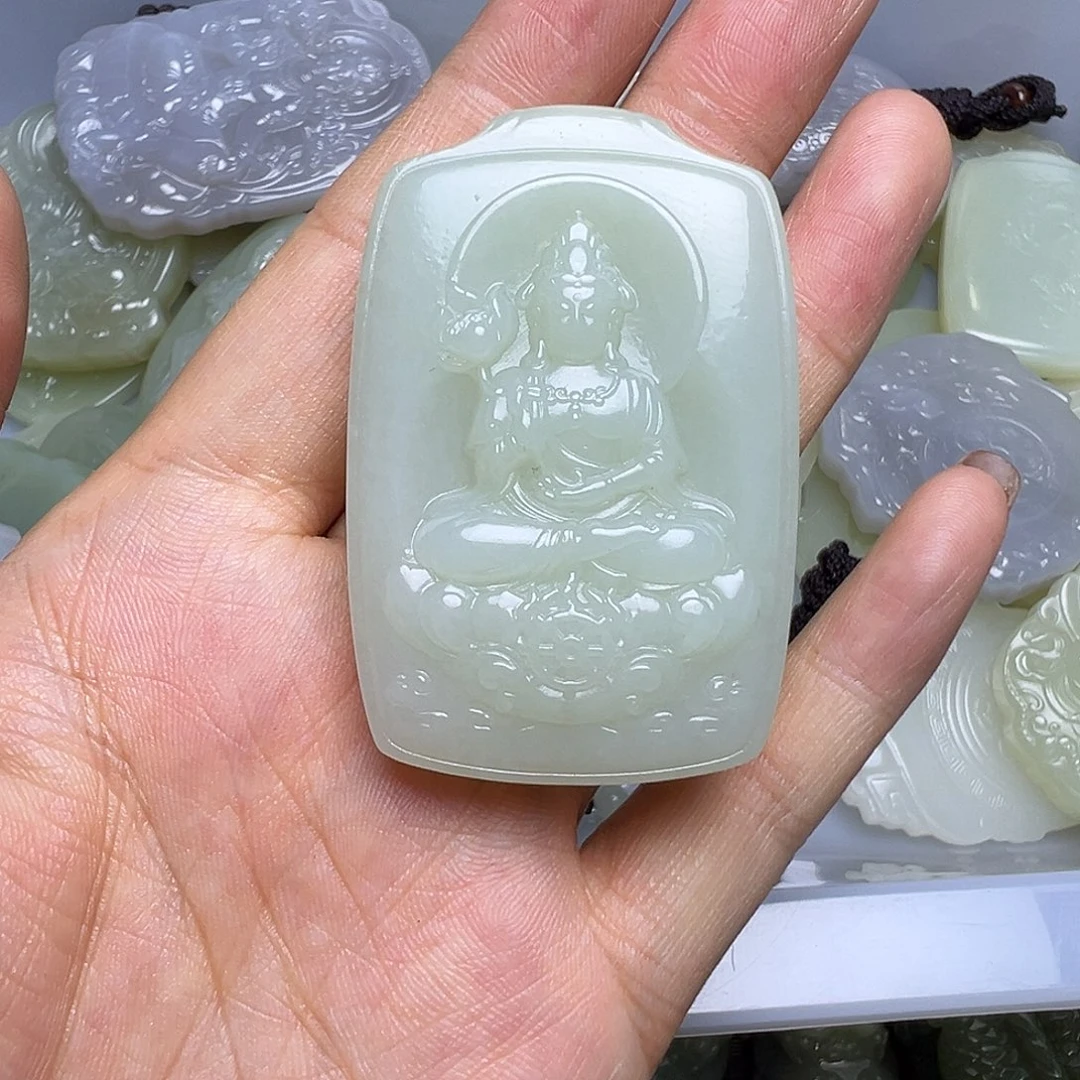 和田玉未镶嵌吊坠(不含链)俄料.卡55