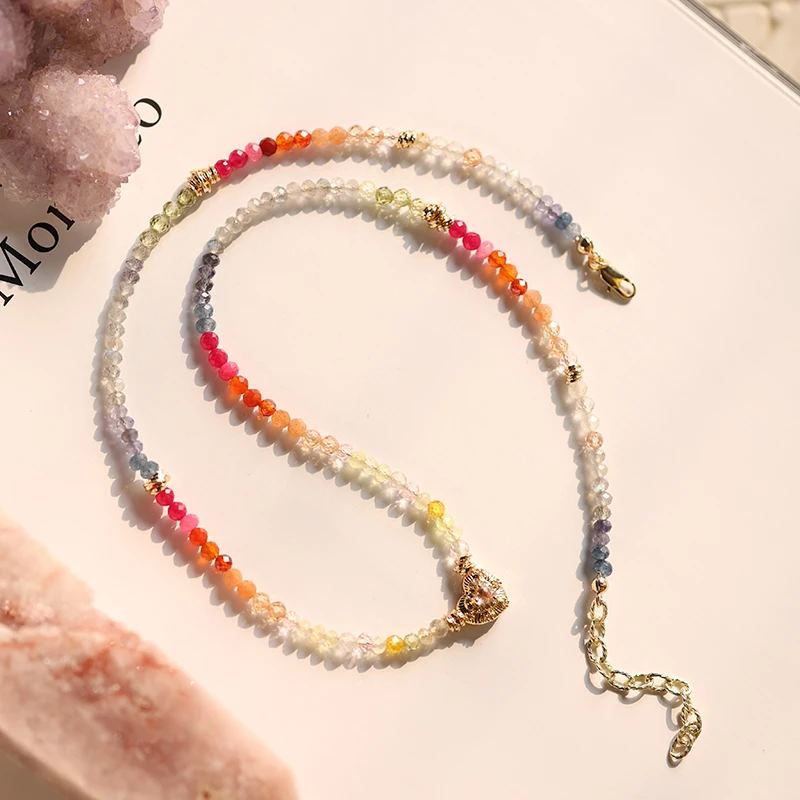 合金合成锆石项链 复古简约百搭项链【20214】