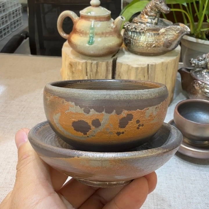 陶盘柴烧福利心哦多多