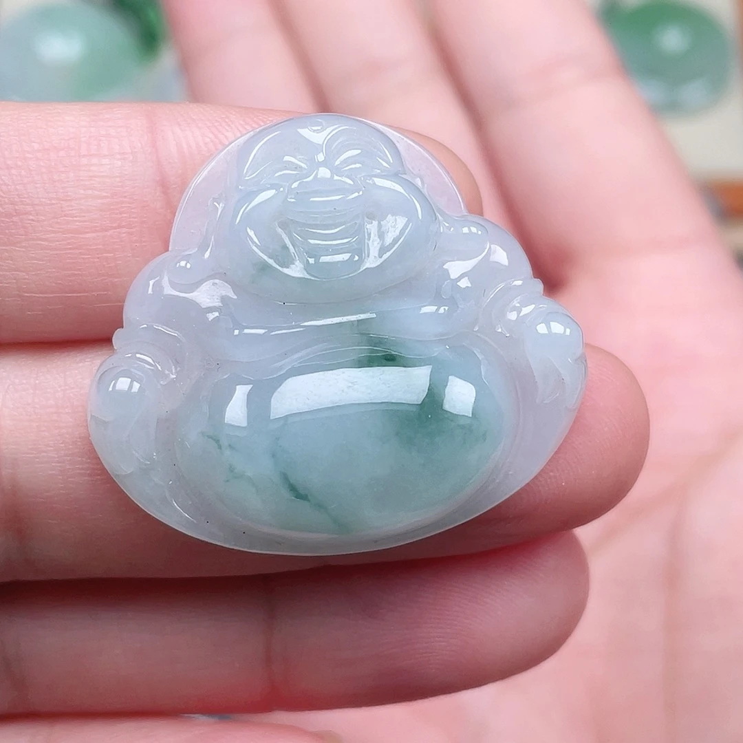 翡翠未镶嵌颈饰佛公