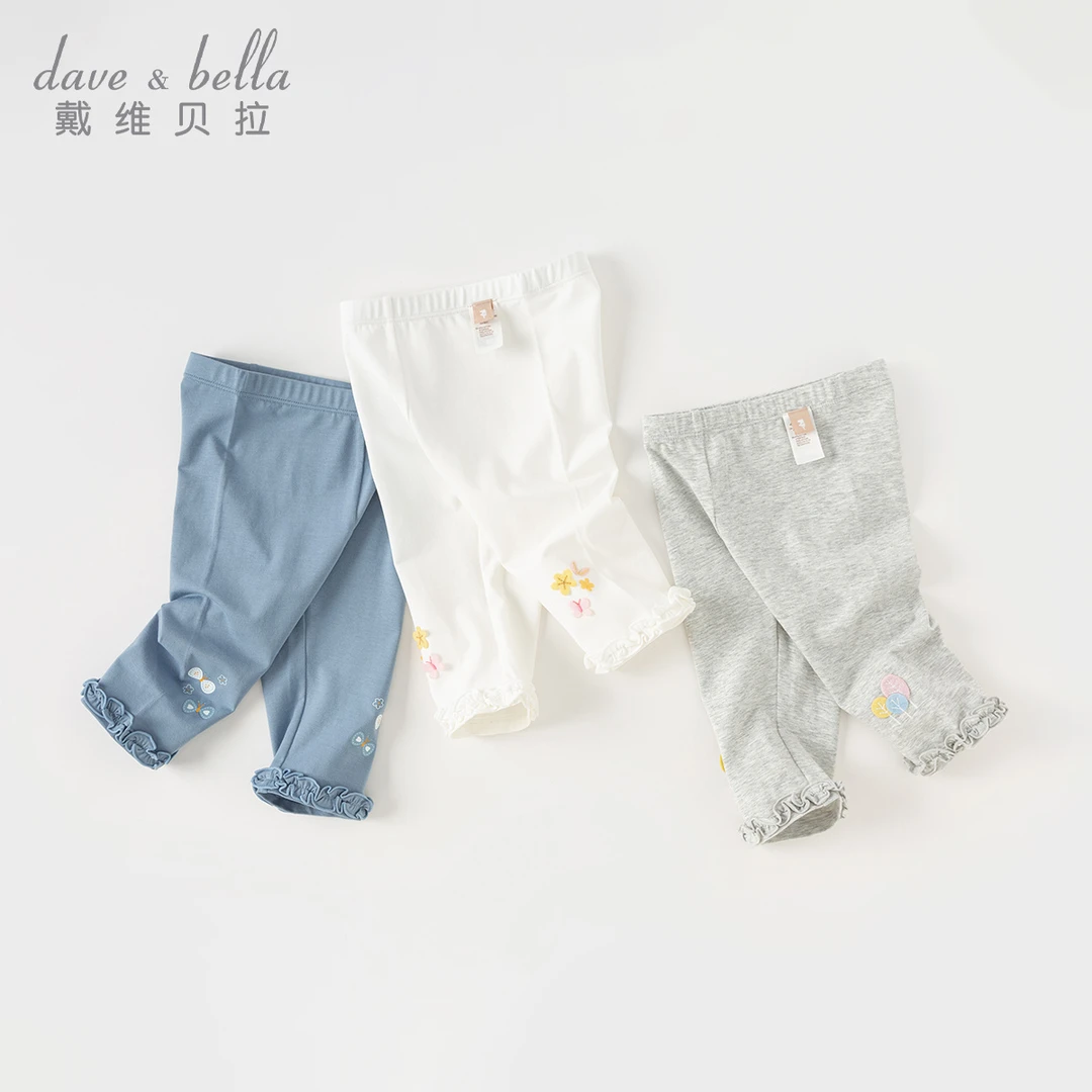 戴维贝拉童装儿童七分裤夏装新款女童洋气打底裤休闲裤子宝宝服装