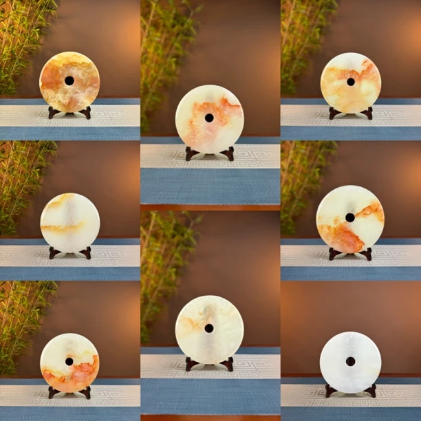 《20cm 平安扣付米链接》中式摆件乔迁开业办公室客厅高档摆设