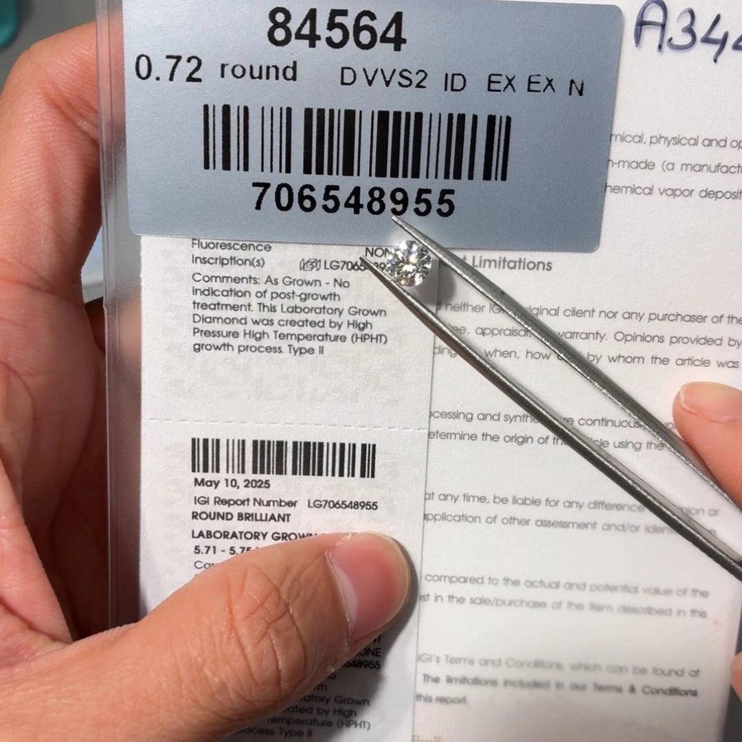 合成钻石裸石0.72