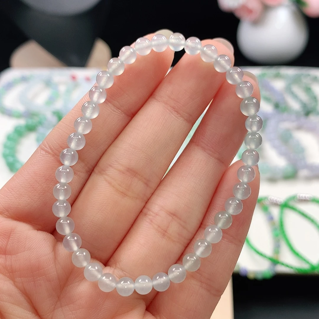 翡翠未镶嵌手链4.6mm