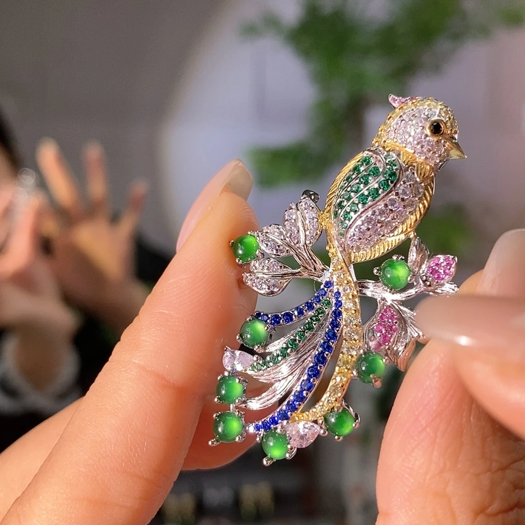 翡翠耳饰银S925镶嵌翡翠蛋面吊坠925银镶嵌