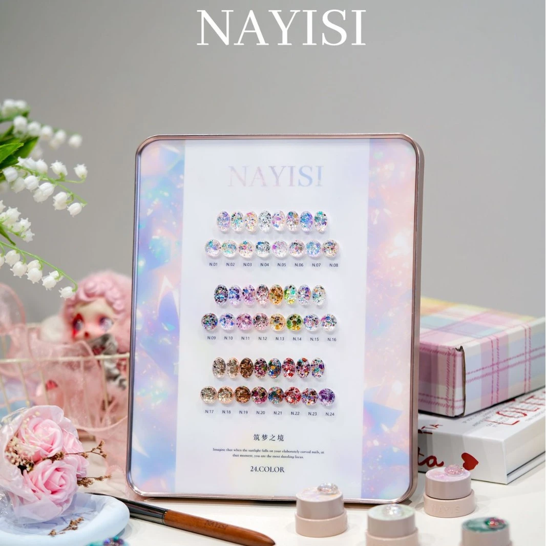 NAYISI娜逸丝筑梦之境24色亮片新品秋冬流行色开店套装