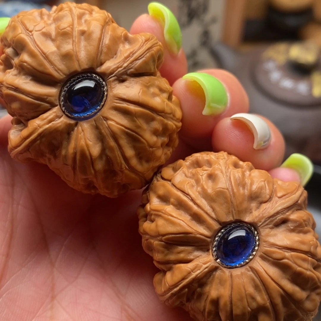 文玩核桃把件45尺全品平谷元宝