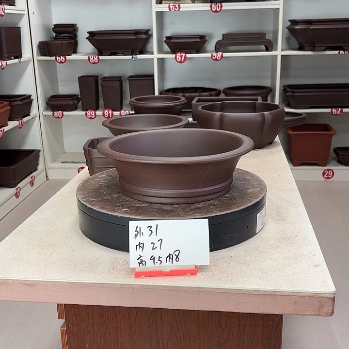 花盆紫砂下带圆盆
