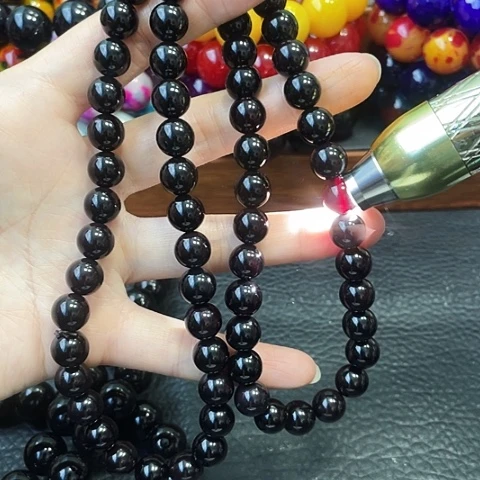 玛瑙未镶嵌手饰黑金血离子10