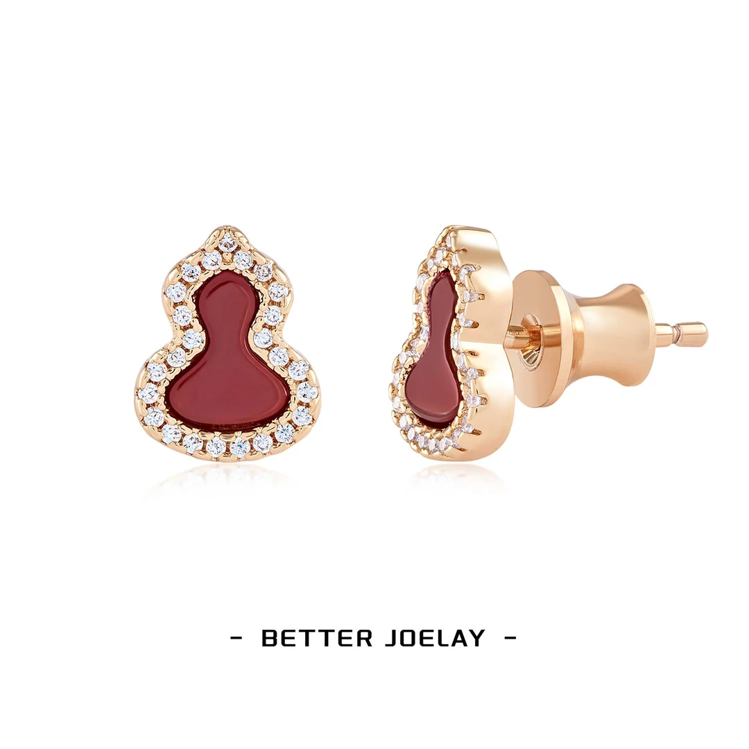 铜合金耳饰 BETTER JOELAY【葫芦耳钉】时尚高级耳拍BLH0018